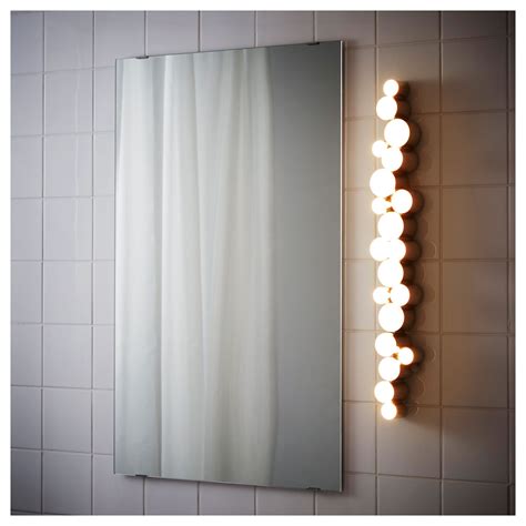 Like small jewels in shiny brass and gray clear glass, the lamps in the SOLKLINT series spread a soft mood light that creates exciting shadows on walls and ceilings wherever you choose to place them. . Ikea bathroom lighting